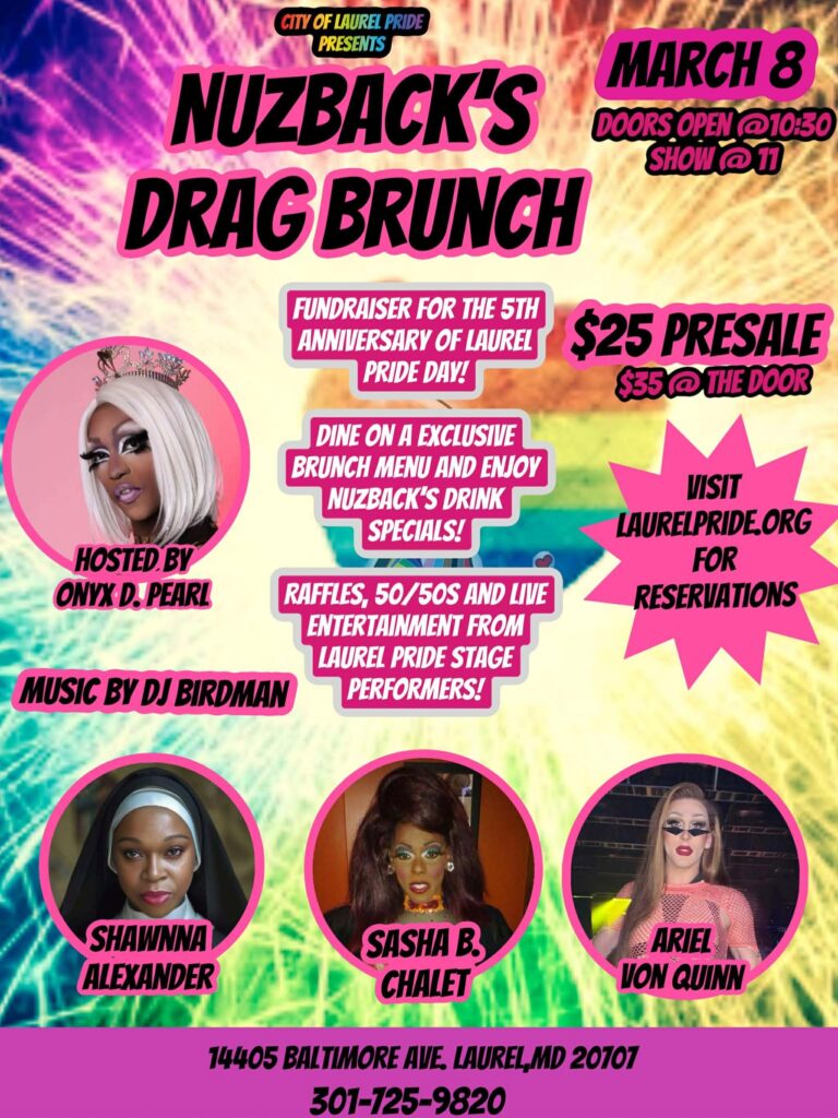 Promo flyer for March 8 Drag Brunch